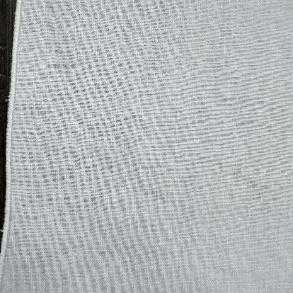 Vintage Set of 8 White Cotton Napkins Battenburg Lace Eyelet Scalloped Wedding